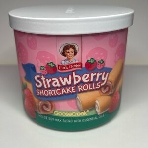 Little Debbie X Goose Creek Strawberry Shortcake Rolls 3 Wick Candle 14.5 Oz